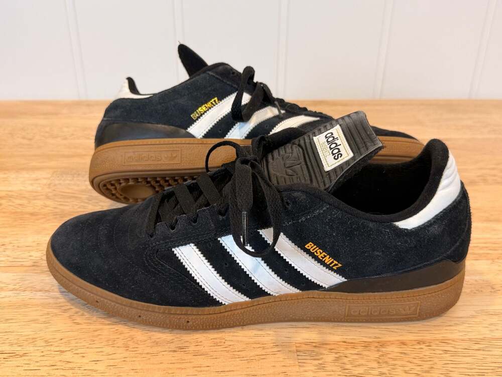 Adidas Busenitz Pro Black White and Gum Skate Shoes Men’s Size 11.5